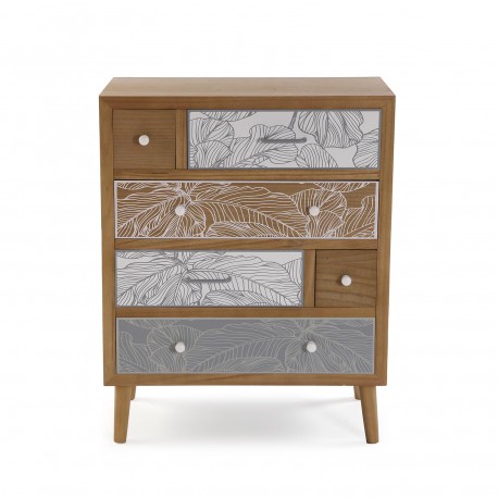 DRESSER 6 DRAWERS PALM GREY