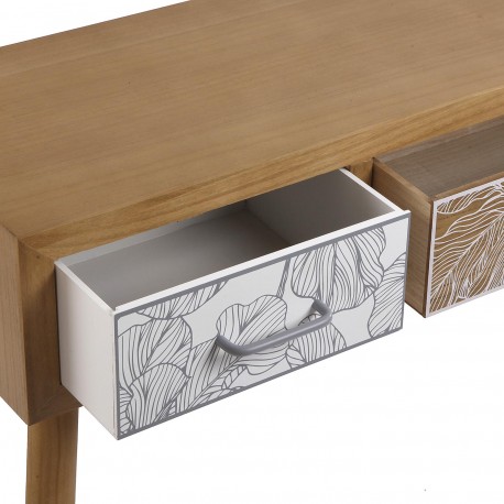 CONSOLE 3 DRAWERS PALM GREY