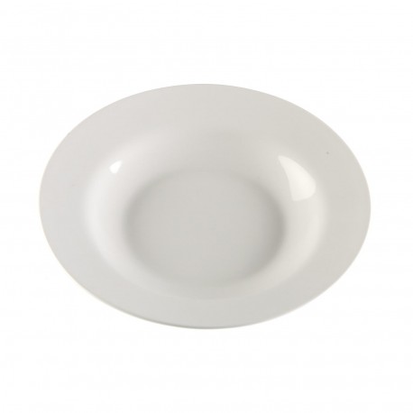 WHITE ROUND SOUP PLATE
