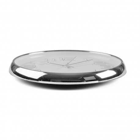 SILVER KITCHEN CLOCK 30CM