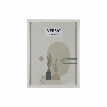 WHITE WOOD PHOTO FRAME 30 X 40