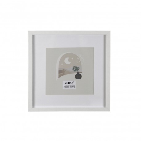 WHITE SQUARE PHOTO FRAME 30X30