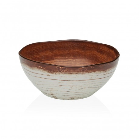 LARGE WOOD-FINISH BOWL