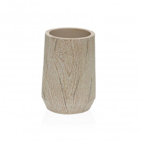 WOOD-FINISH TOOTHBRUSH HOLDER