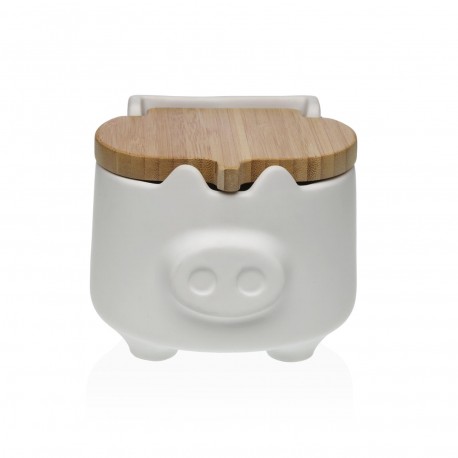 WHITE PIG SALT BOWL