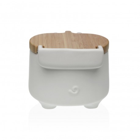 WHITE PIG SALT BOWL