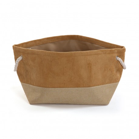 BROWN CORDUROY BASKET