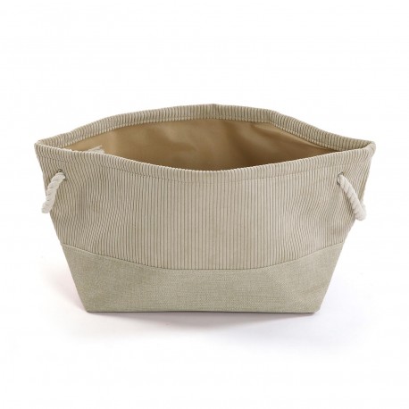 WHITE CORDUROY BASKET