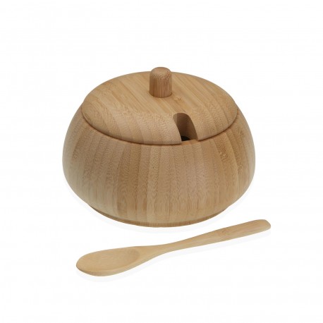 ROUND BAMBOO SUGAR BOWL