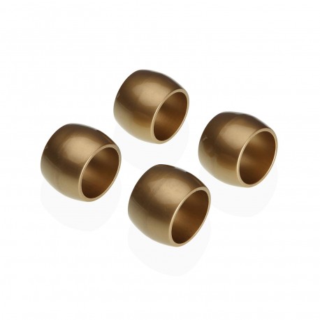 SET OF 4 GOLD NAPKIN RINGS