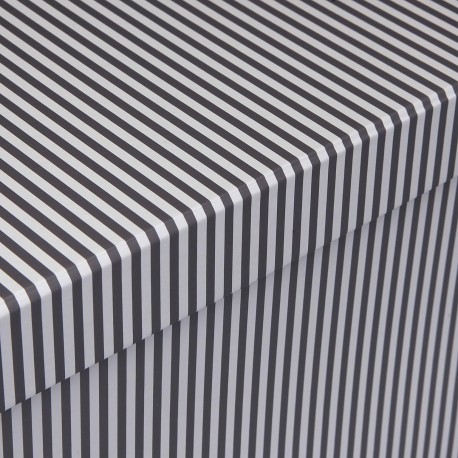 SET OF 15 CARDBOARD BOXES GREY STRIPES