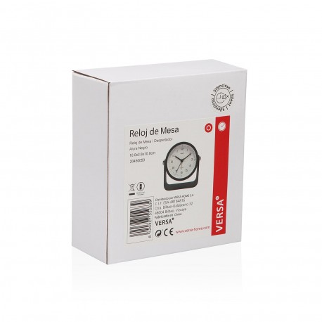 BLACK ALURA ALARM CLOCK