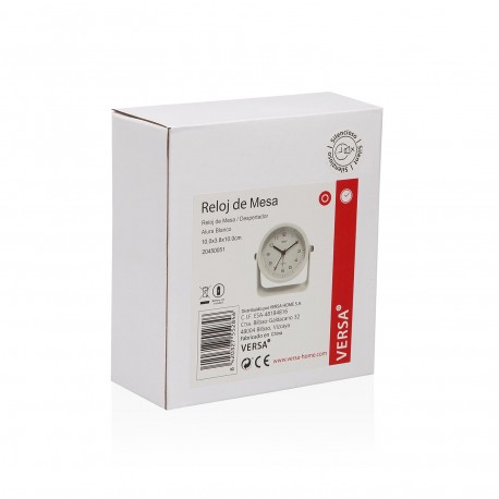 WHITE ALURA ALARM CLOCK