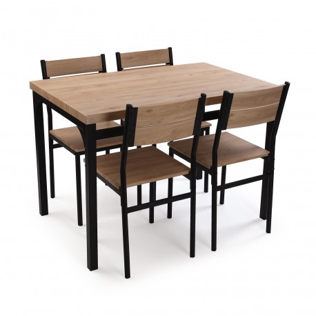DINING TABLE AND FOUR CHAIRS