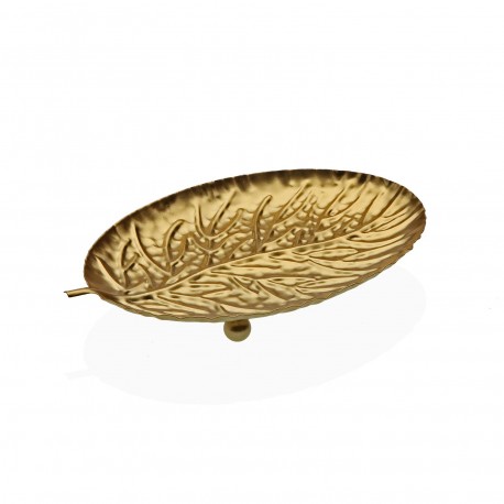GOLD OVAL LEAF CENTREPIECE "S"