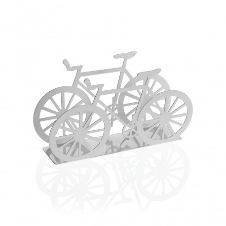 WHITE BIKE METAL NAPKIN HOLDER