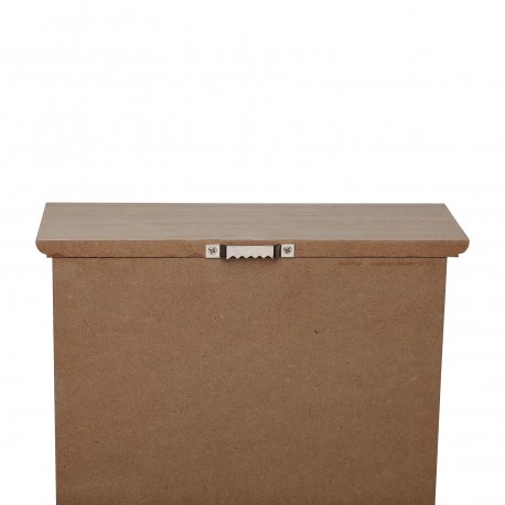 WHITE KEY BOX WITH ROSE DECORATION