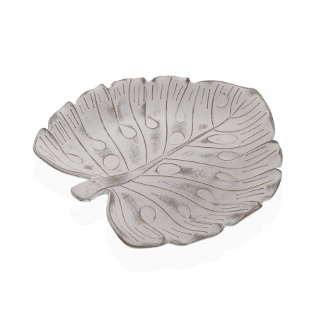 WHITE LEAF-SHAPED CENTERPIECE