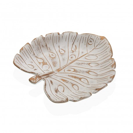 BROWN LEAF-SHAPED CENTERPIECE