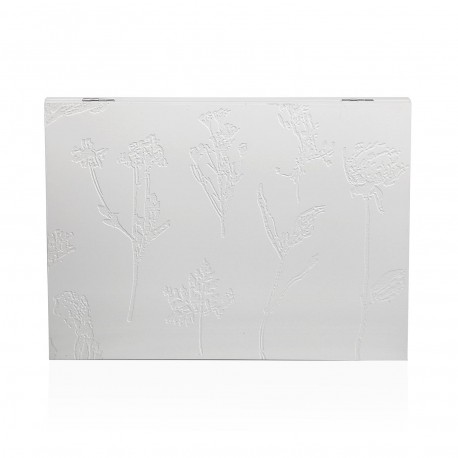WHITE ELECTRIC BOX COVER WITH PRINTED FLOWERS