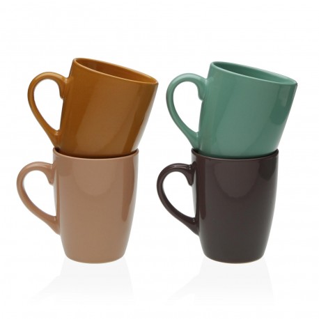 SET OF 4 COLOUR ASSORTED MUGS