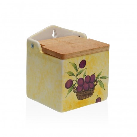 BAMBOO LID SALT BOWL OLIVES