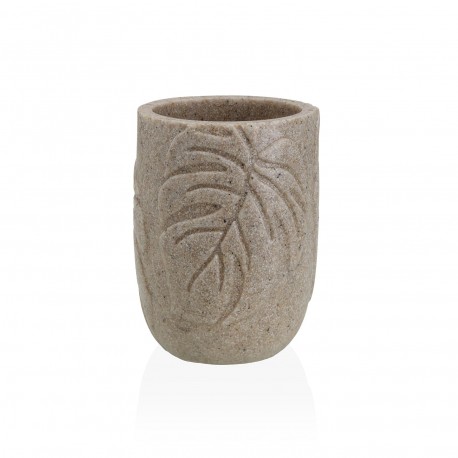 PALM LEAVES BEIGE TOOTHBRUSH HOLDER