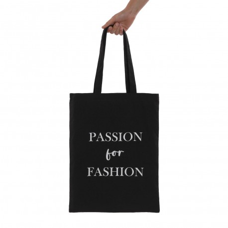 BLACK PASSION FOR FASHION SHOPPING BAG