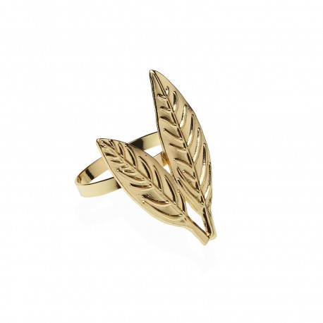 GOLD LEAVES NAPKIN HOLDER