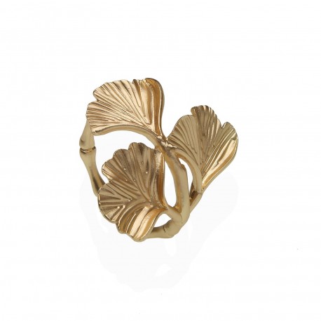 GOLD MATT LEAVES NAPKIN HOLDER