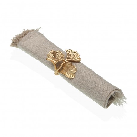GOLD MATT LEAVES NAPKIN HOLDER