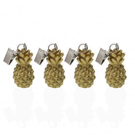 SET OF 4 TABLECLOTH WEIGHTS PINEAPPLES