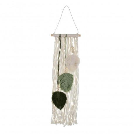 WALL DECORATION MACRAMÉ GREEN LEAVES