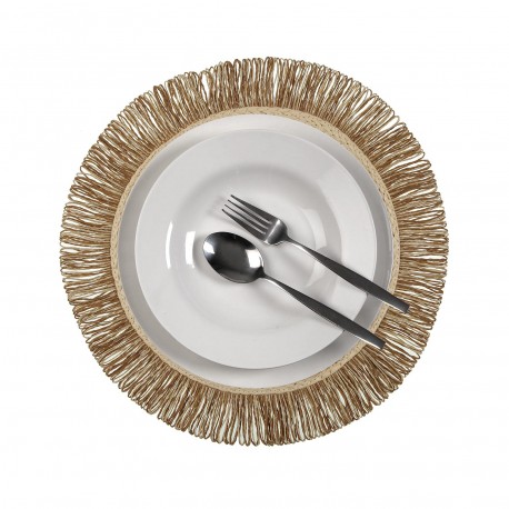 WHITE FRINGED PLACEMAT