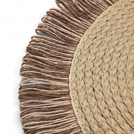 WHITE FRINGED PLACEMAT