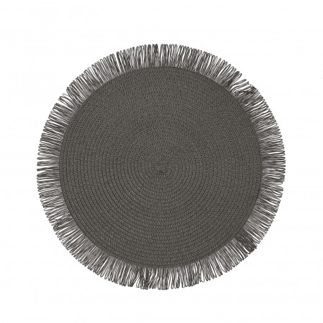 GREY FRINGED PLACEMAT