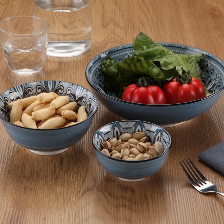 BLUE SALAD BOWL 23CM