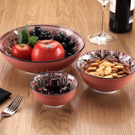 RED SALAD BOWL 23CM