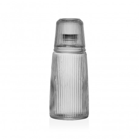 GLASS BOTTLE WITH CUP
