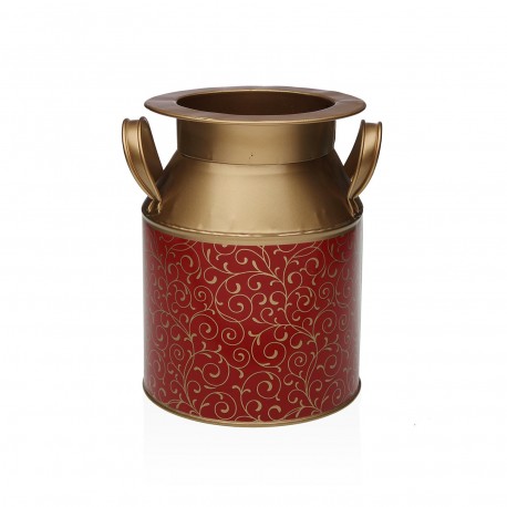RED METALLIC VASE SERPENTINE