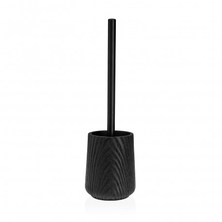 BLACK TOILET BRUSH WOOD EFFECT
