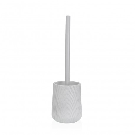 WHITE TOILET BRUSH WOOD EFFECT