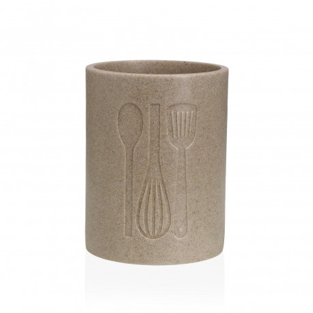 BEIGE KITCHEN UTENSIL HOLDER