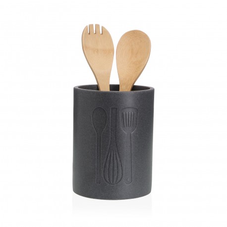BLACK KITCHEN UTENSIL HOLDER