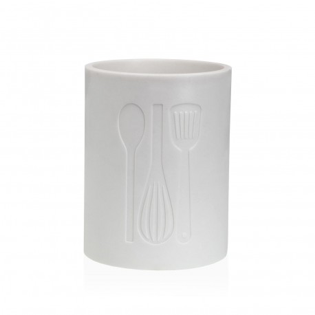 LARGE WHITE KITCHEN UTENSIL HOLDER