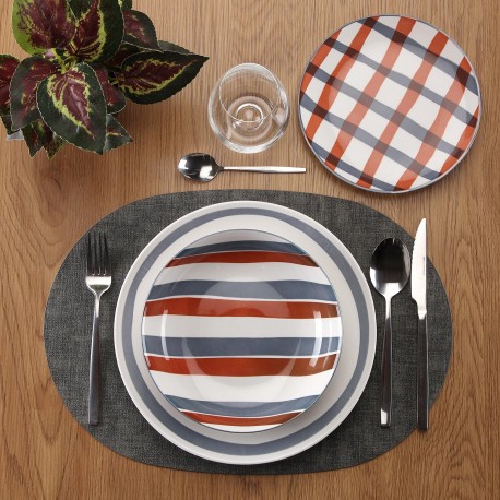 ANETTE DINNER SET 18 PIECES TERRA