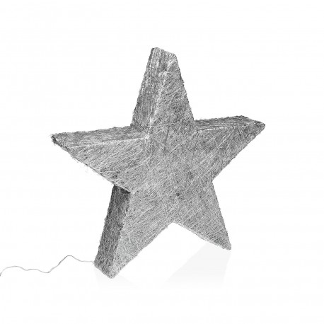 SILVER 3D LIGHT-UP STAR 30CM