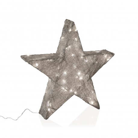SILVER 3D LIGHT-UP STAR 30CM