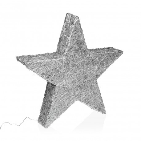 SILVER 3D LIGHT-UP STAR 50CM