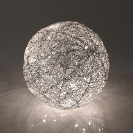 SILVER 3D LIGHT-UP BALL 20CM